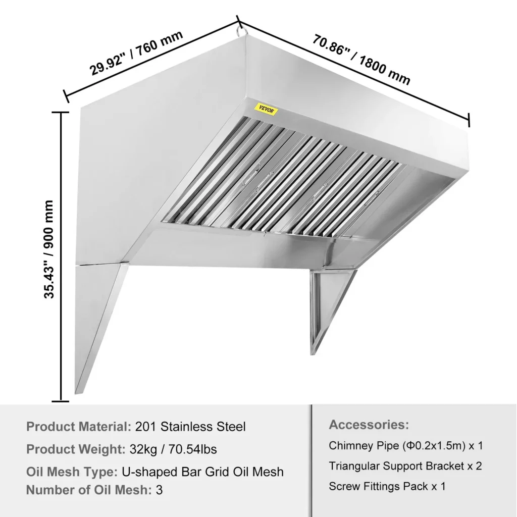 8FT Exhaust Hood