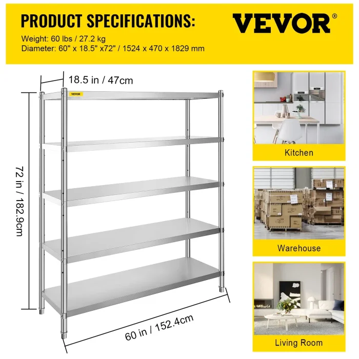 Stainless Steel Shelving