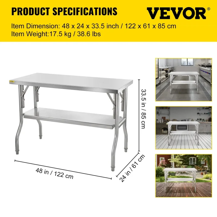 Folding Prep Table