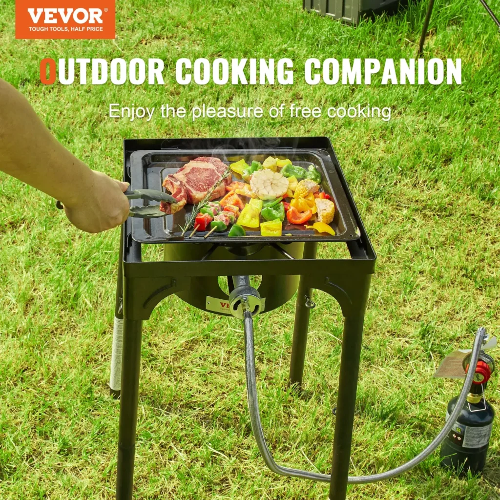 VEVOR Single Burner Outdoor Camping Stove, 30,000-BTU