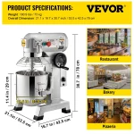 VEVOR 20Qt Commercial Mixer