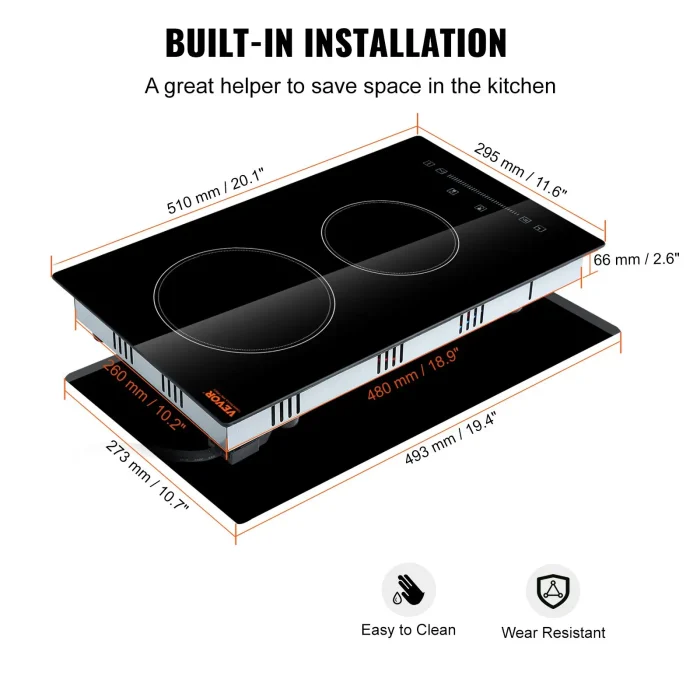 VEVOR Built in Electric Stove Top