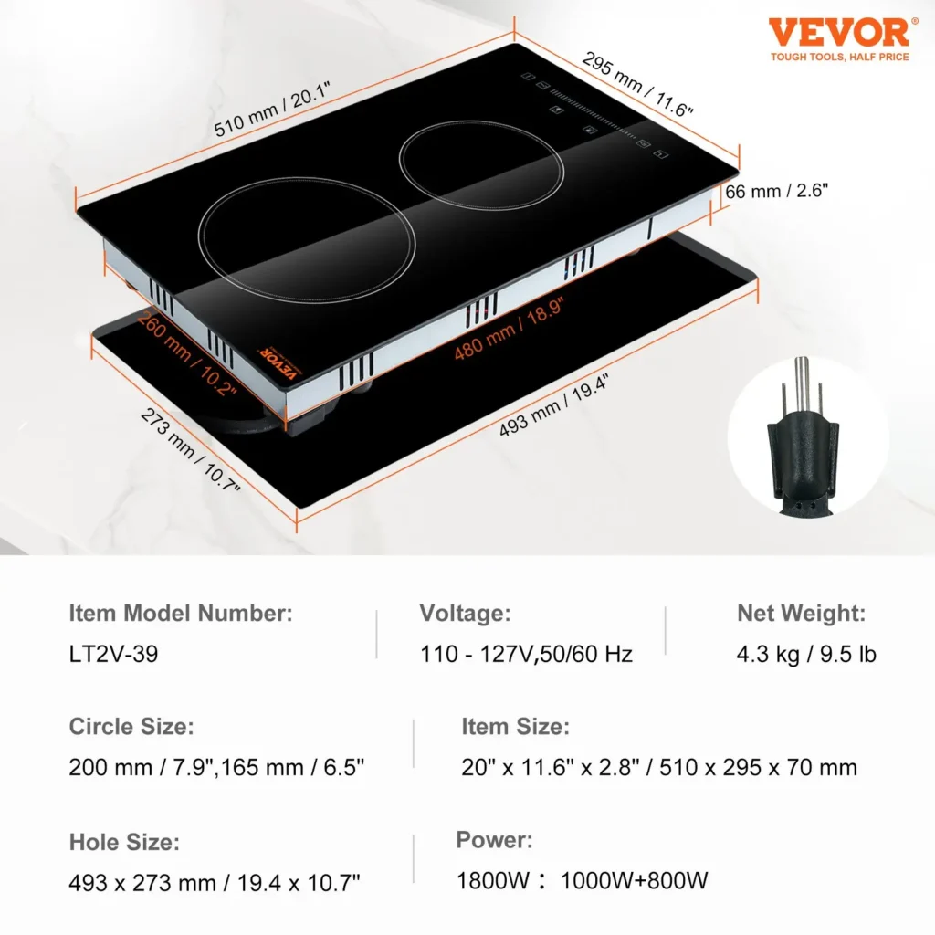 VEVOR Built-in Electric Stove Top