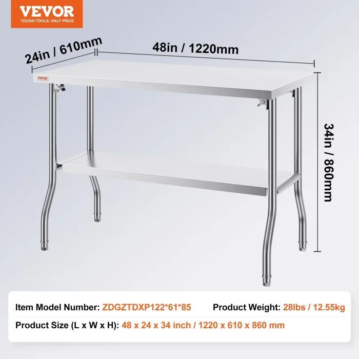 Folding Prep Table