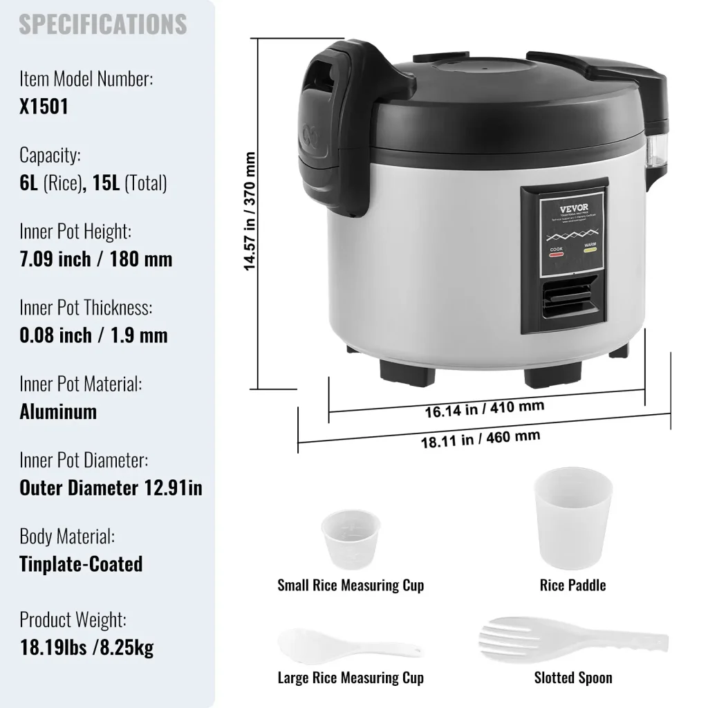 VEVOR 70-Cup Rice Cooker