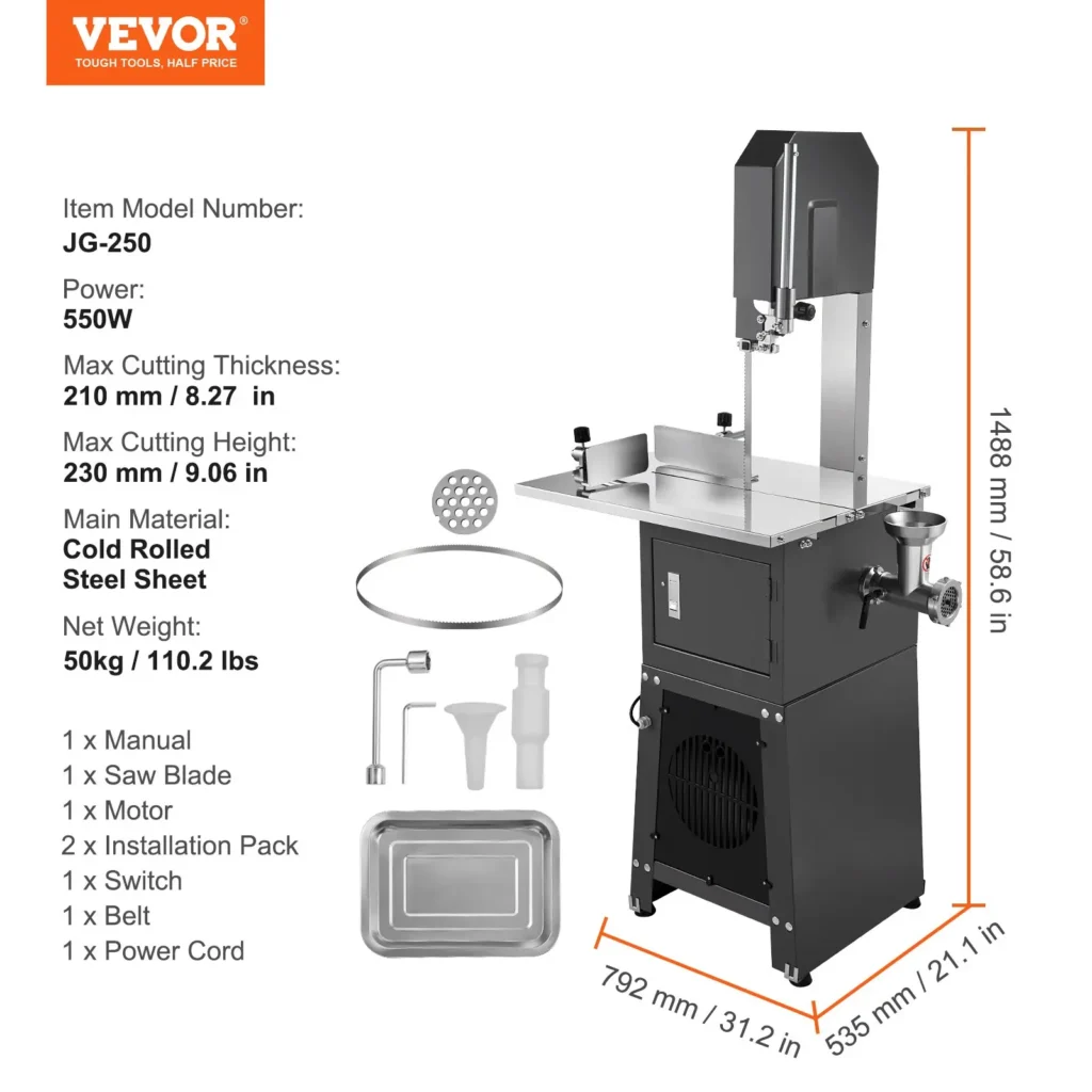 VEVOR 550W Commercial Meat Saw